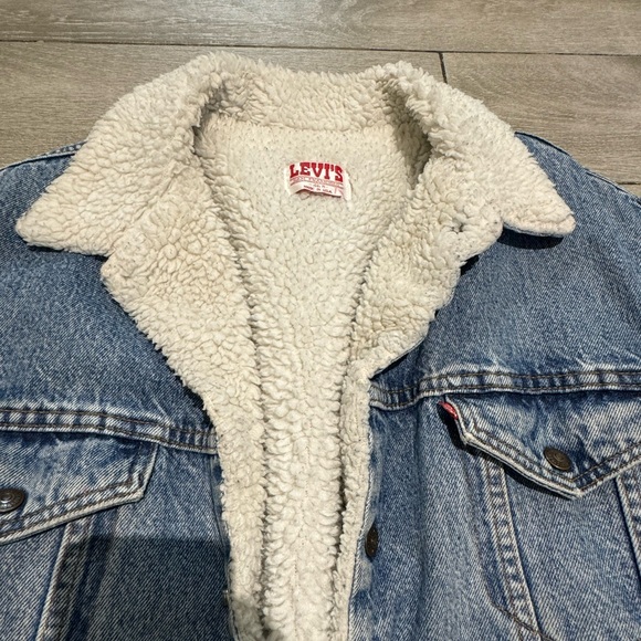 Vintage Levi's Men's Blue and Cream Coat Size 46R - Picture 9 of 9